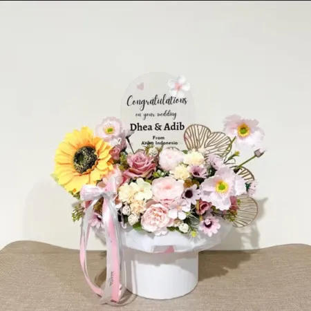 Bloom Box Akrilik Ucapan Wedding Solok